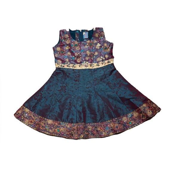 Repeat Other - Elegant Blue and Purple Formal Dress